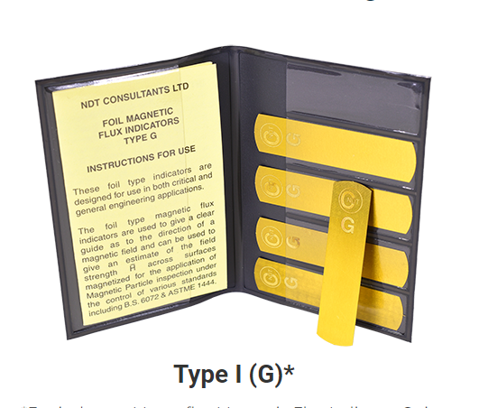 نوارهای شار مغناطیسی لمینت شده NDT نوع G برمه-کاسترول، 5 نوار برای اتصالات تشخیص عیب ذرات مغناطیسی 1