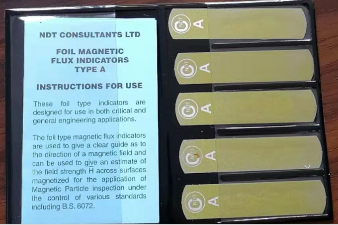 نوارهای شار مغناطیسی لمینت شده NDT نوع G برمه-کاسترول، 5 نوار برای اتصالات تشخیص عیب ذرات مغناطیسی 2