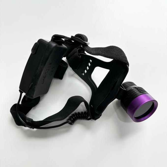 چراغ جلو فلورسنت ذرات مغناطیسی UV DG-3101S با حداکثر طول موج 365-370nm و 2pcs از 18650 باتری لیتیوم 2