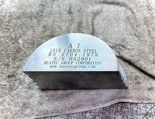 A7 بلوک کالیبراسیون 74mm شعاع 75mm ضخامت BS2704:1978 فولاد کربن بلوک آزمایش فوق صوتی