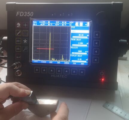 FD350 IP65 ابزار اندازه گیری ضایعات و ضخامت فوق صوتی 640×480 رنگ TFT LCD حساسیت بالا بیش از حد دستگاه تشخیص نقص صنعتی
