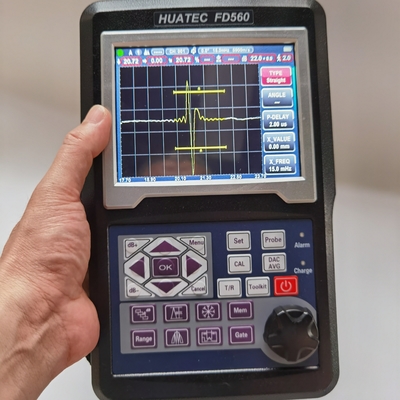 HUATEC 20-2000Hz Ultrasonic Flaw Detector FD560 با سرکوب رد 0 تا 80٪ ارتفاع صفحه نمایش کامل