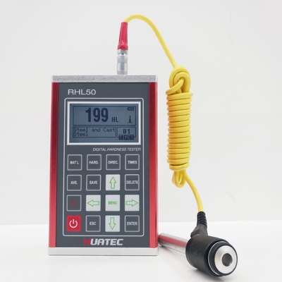 دقت بالا RHL50 LCD نمایشگر قابل حمل سخت گیری Leeb تست کننده با دقت ± 6HLD و Rmin 50mm دقیقه شعاع