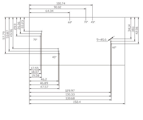مقایسه وضوح RC فولاد کربنی بلوک کالیبراسیون اولتراسونیک استاندارد AWS D1.1/D1.1M-2015