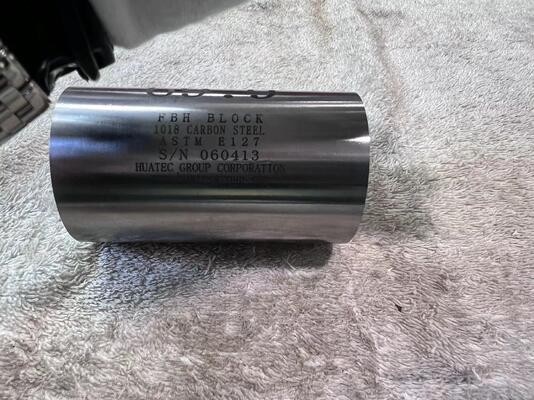 مجموعه فاصله و دامنه منطقه از 10 بلوک کالیبراسیون حفره سطح پایین