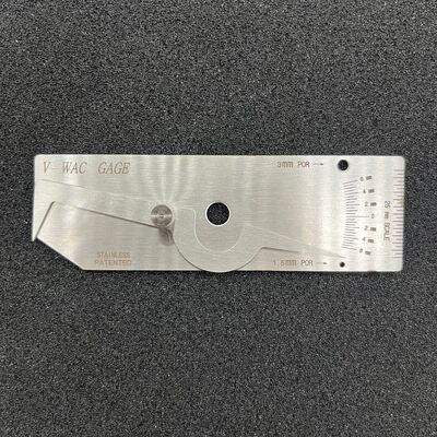 نوع V-WAC Single Arm Fillet Stainless Steel Weld Gauge متریک و اینچ دو مقیاس
