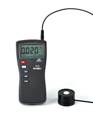 UV-B اندازه گیری شدت نور صنعتی UV 0.1 ~ 200000μW / cm2 UV254 UV297 تست کننده تابش UV