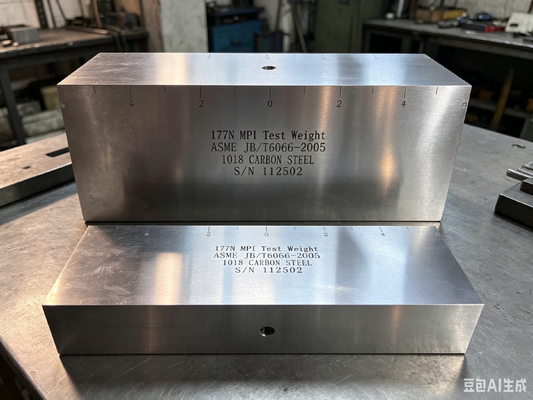 177N MPI وزن آزمون 1018 فلز کربن قطعات مغناطیسی بازرسی کالیبراسیون بلوک مطابق با ASME JB/T6066-2005 DC مقناطیسی یوگ قدرت بلند کردن نمونه آزمایش