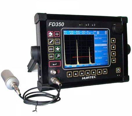 FD350 IP65 ابزار اندازه گیری ضایعات و ضخامت فوق صوتی 640×480 رنگ TFT LCD حساسیت بالا بیش از حد دستگاه تشخیص نقص صنعتی